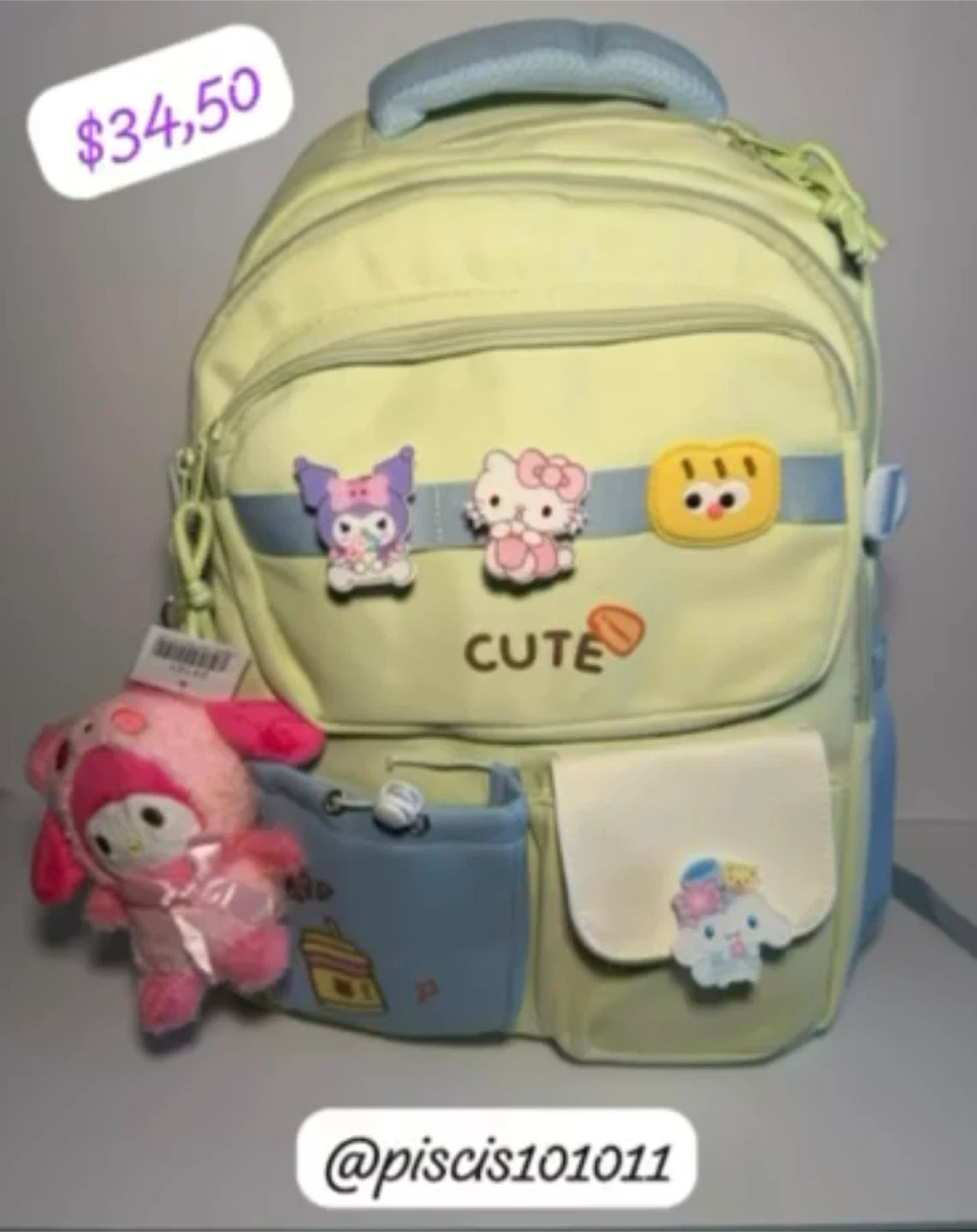 Cute Cartoon Backpack with Charms - photo 2