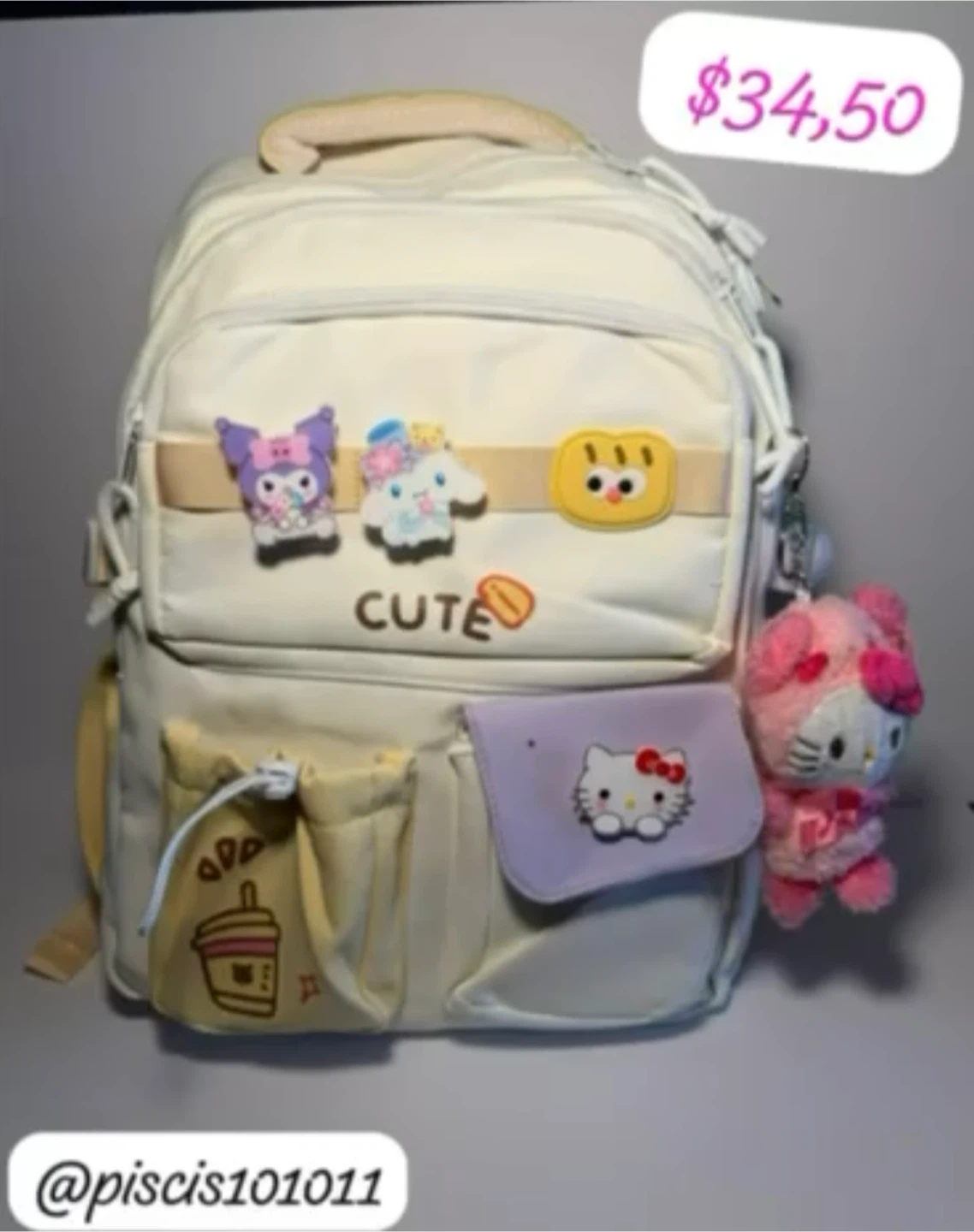 Cute Cartoon Backpack with Charms - photo 3