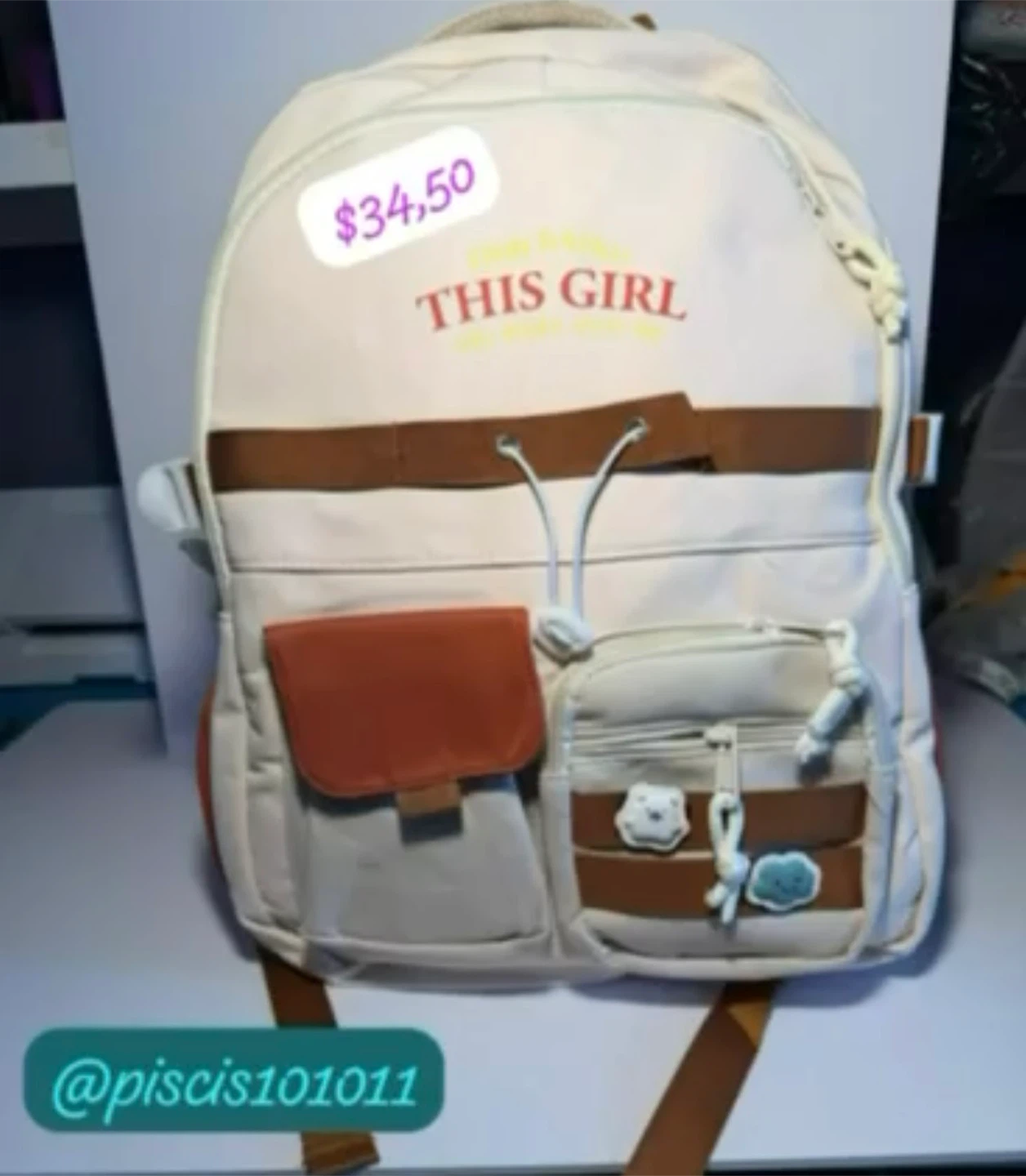 Cute Cartoon Backpack with Charms - photo 5