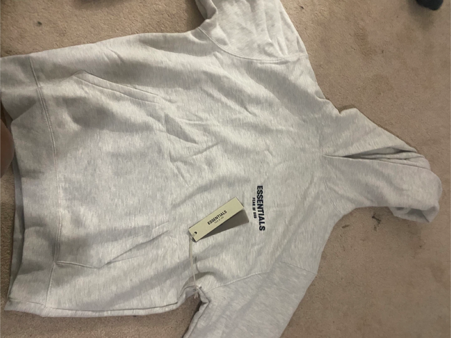 ESSENTIALS "Fear of God" Hoodie - light oatmeal