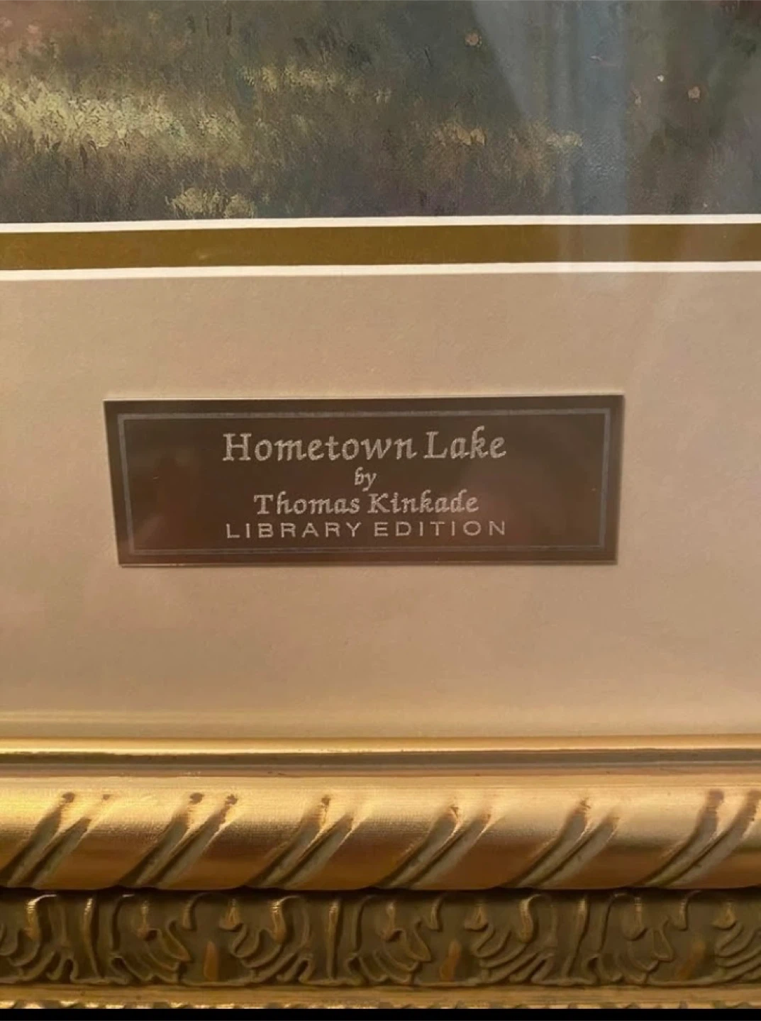 Limited Edition Thomas Kinkade "Hometown Lake" - photo 4