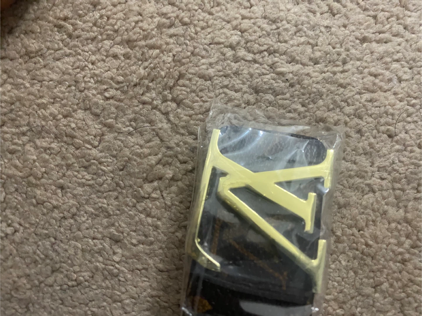 Louis Vuitton Belt with Gold Buckle