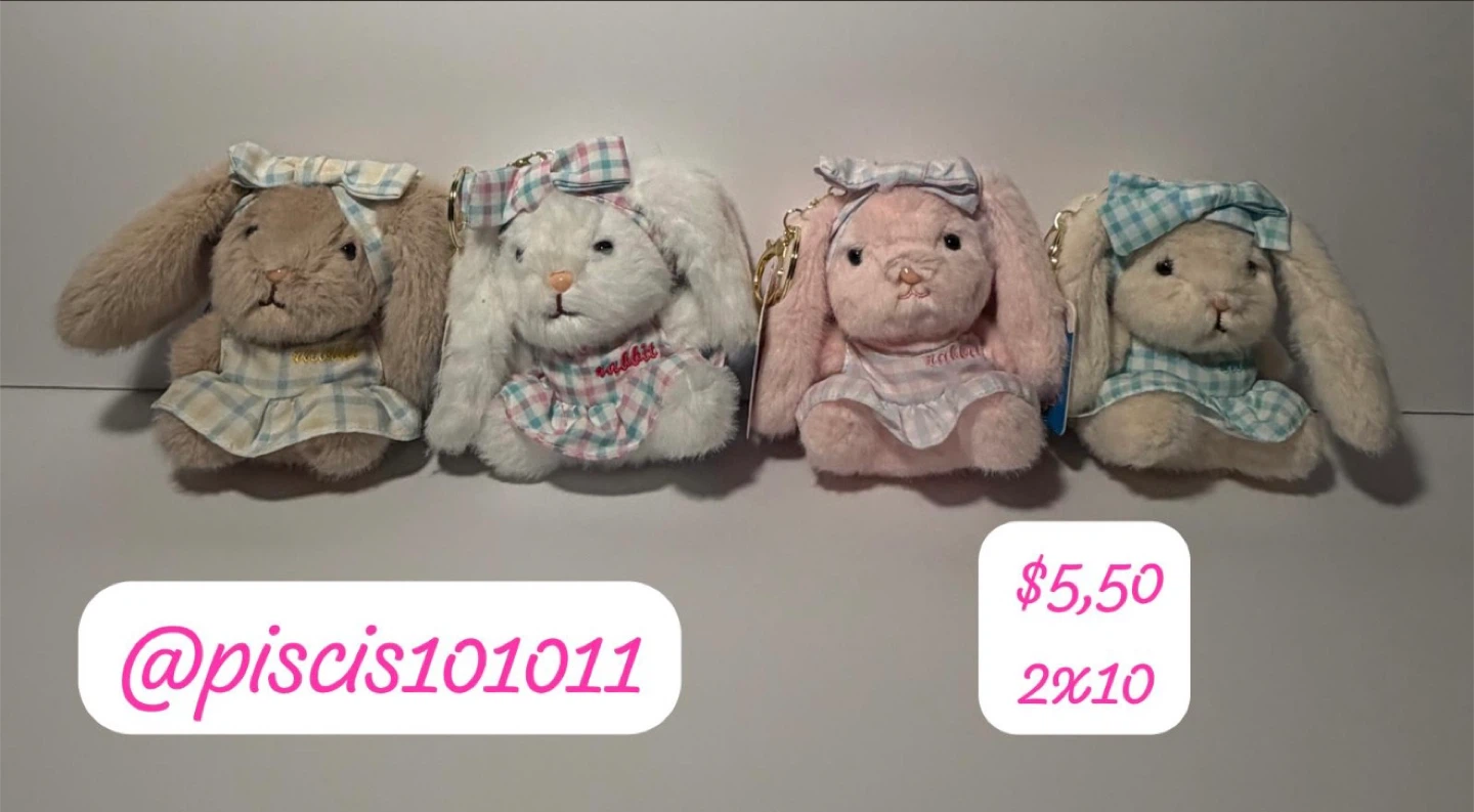 Plush Bunny Keychain Bag Charm