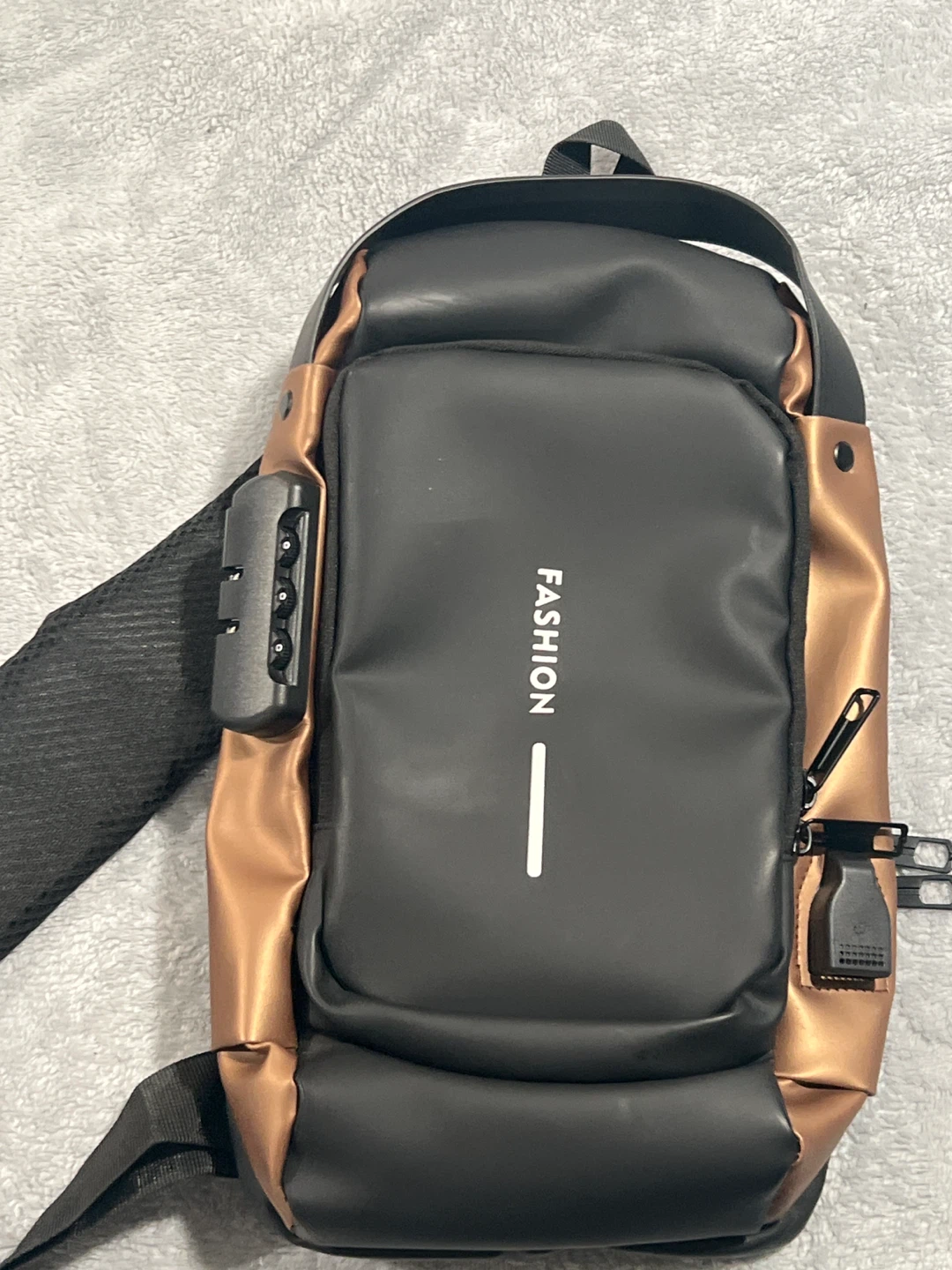 Fashion Sling Bag with Combination Lock and USB Port - photo 3