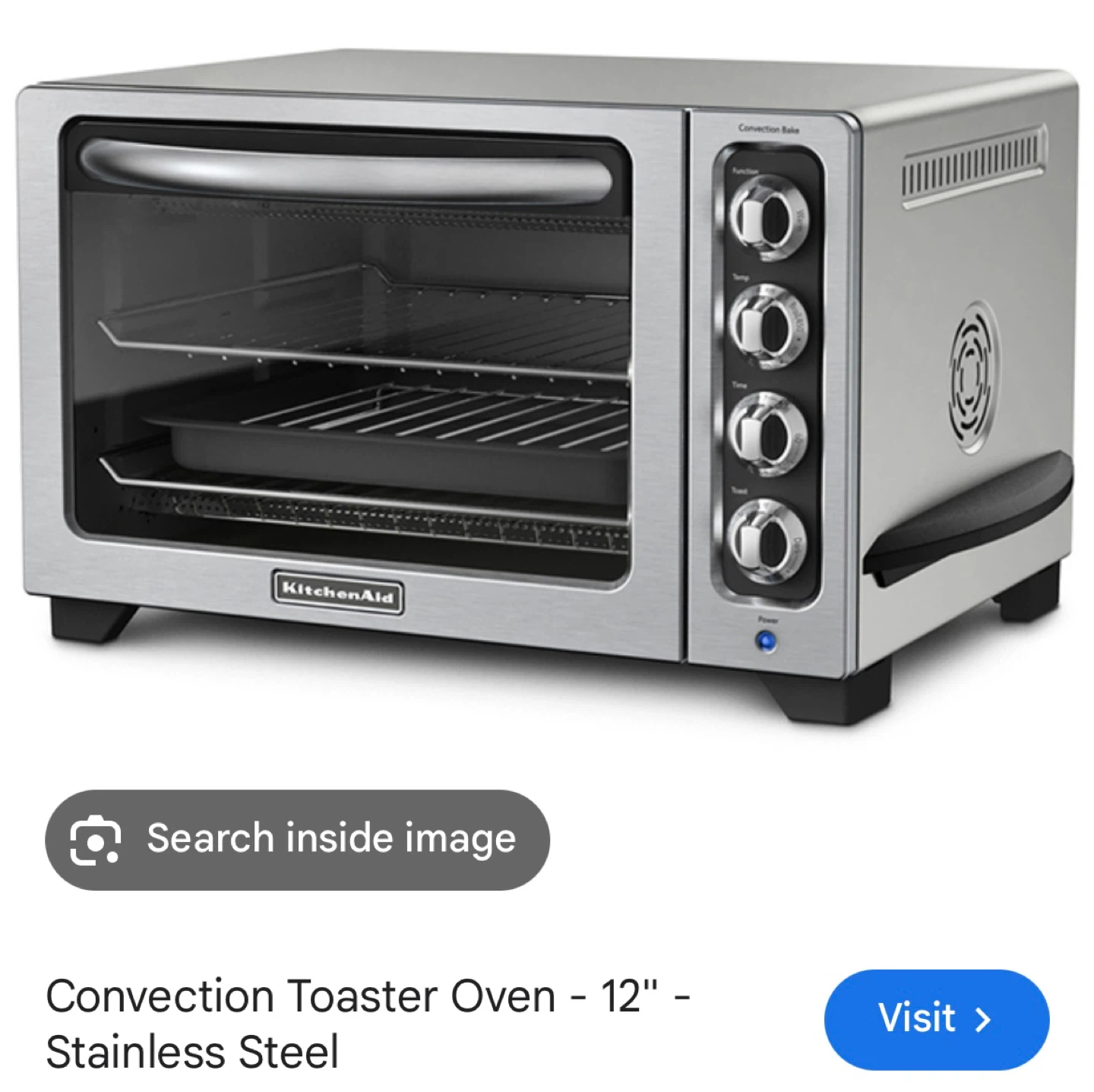 KITCHENAID Convection Toaster Oven - 12" - Stainless Steel
