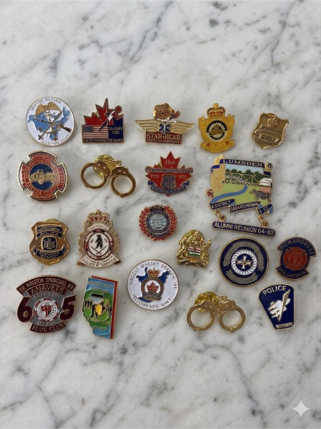 Vintage First Responder Police Firefighter Pin Collection