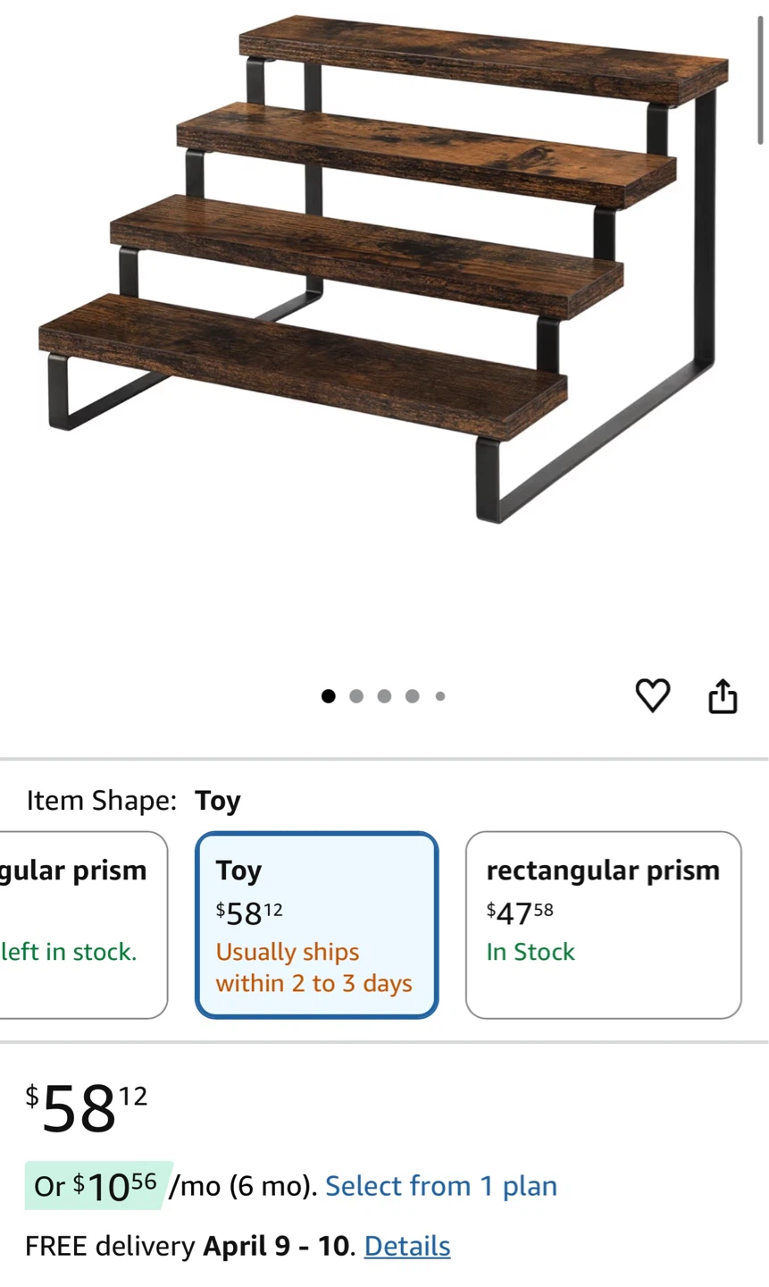 Rustic 4-Tier Display Shelf - photo 2