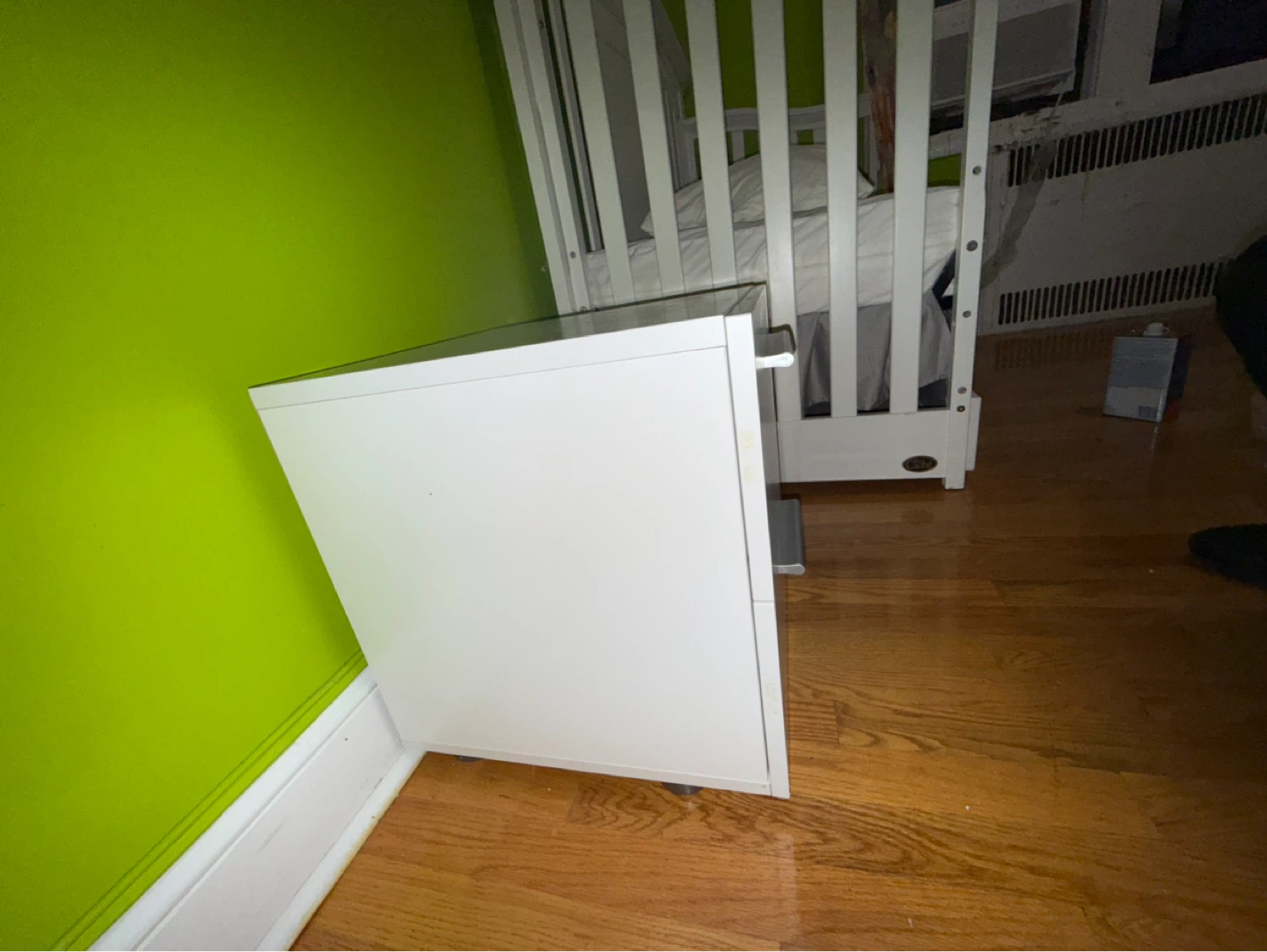 White 2-Drawer Nightstand - photo 4