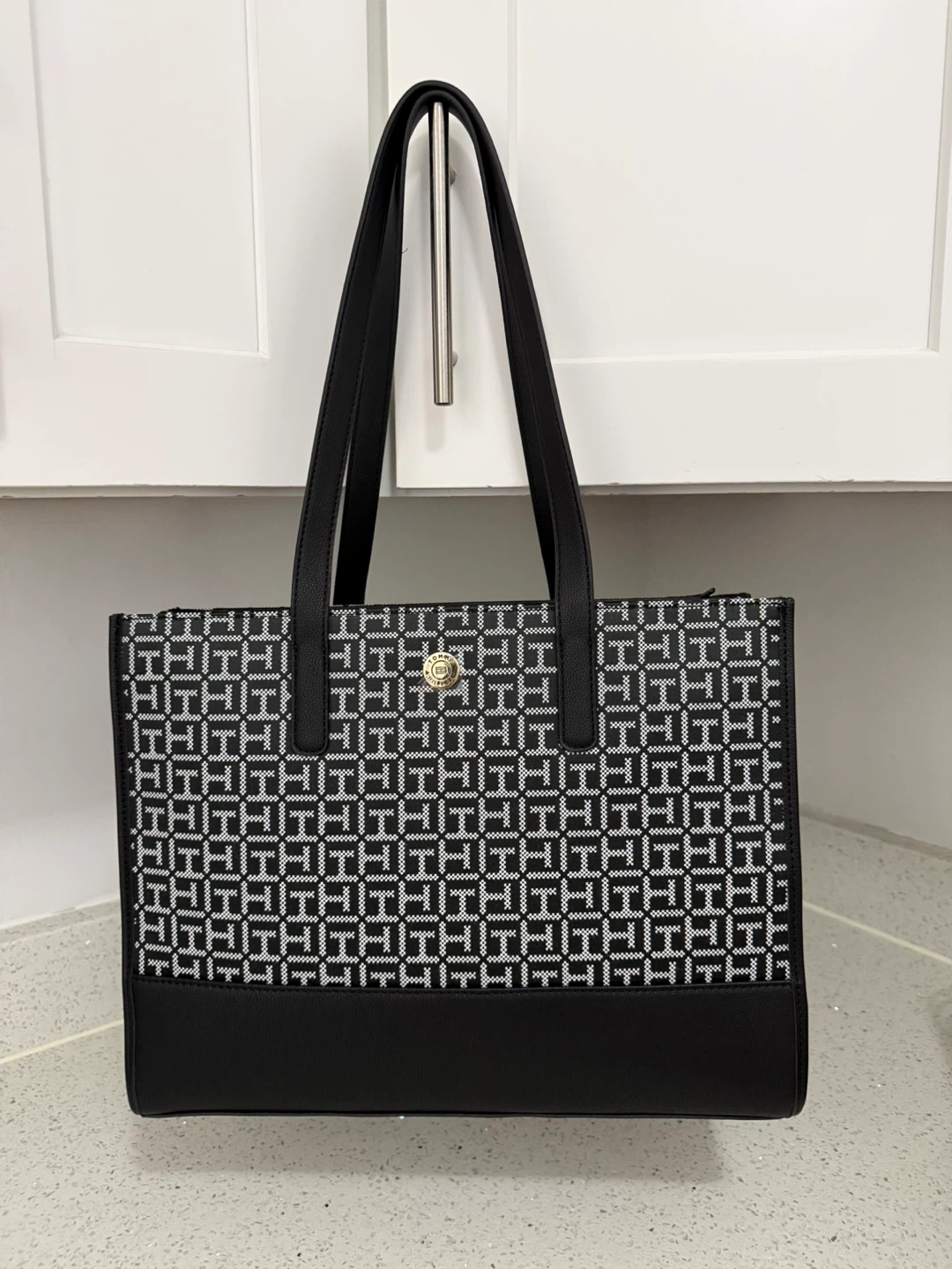 Tommy Hilfiger Tote Bag - Black & White Monogram - photo 2