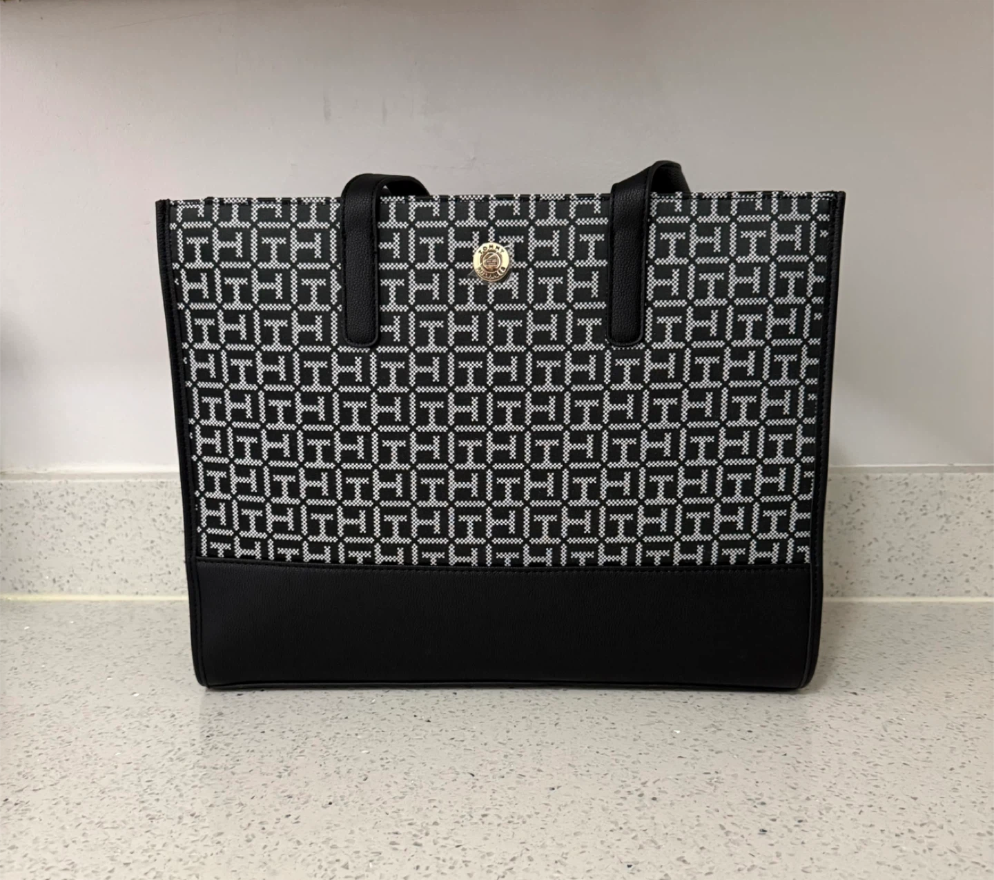 Tommy Hilfiger Tote Bag - Black & White Monogram
