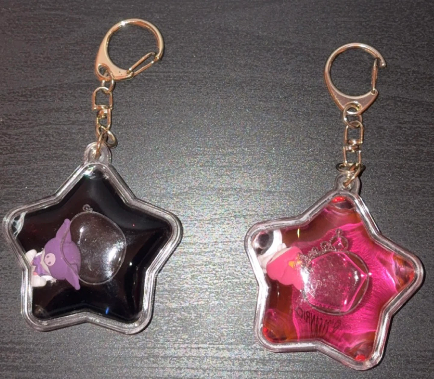 Sanrio - 3D Liquid Glitter Star Shaped Keychains