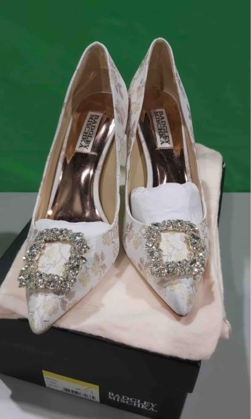 Badgley Mischka Cher Embellished Pointed Toe Pumps - photo 4