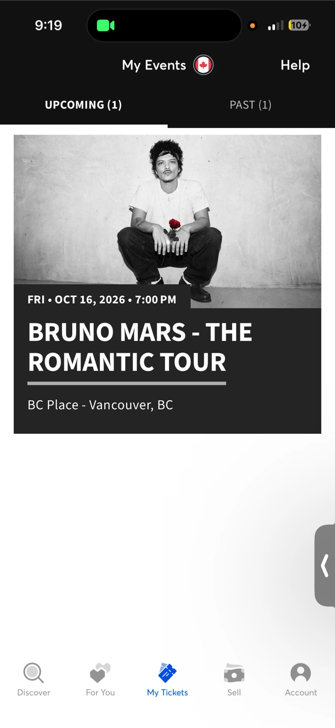 Bruno Mars - The Romantic Tour Tickets - Vancouver