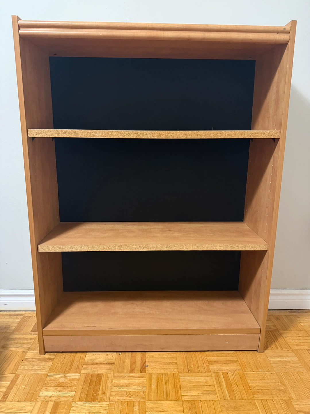 Light Brown Wood Bookshelf with 3 Shelves