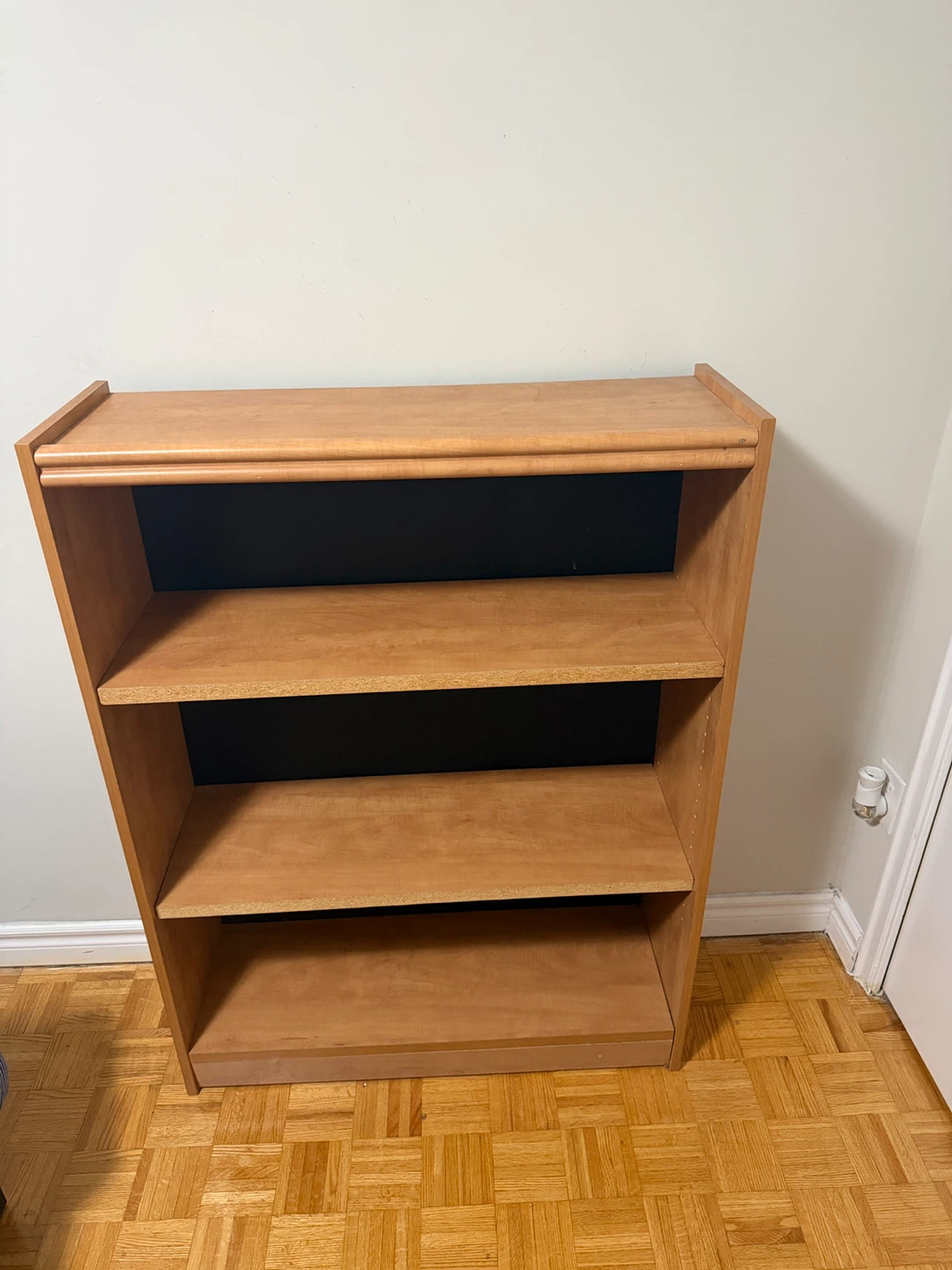 Light Brown Wood Bookshelf with 3 Shelves - photo 2