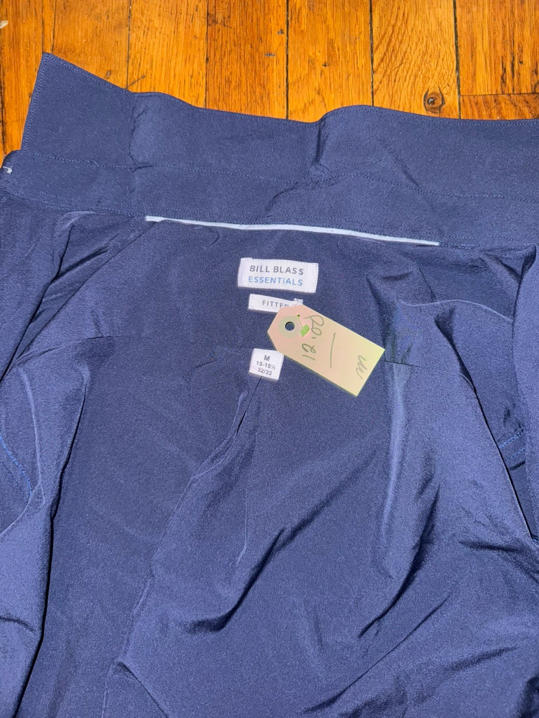 Bill Blass Essentials Navy Blue Button-Down Shirt - Size M - photo 2