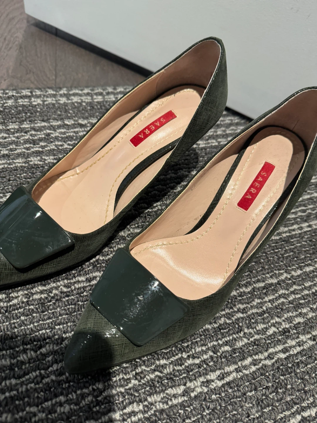 Women's Green Pointed Toe Heels