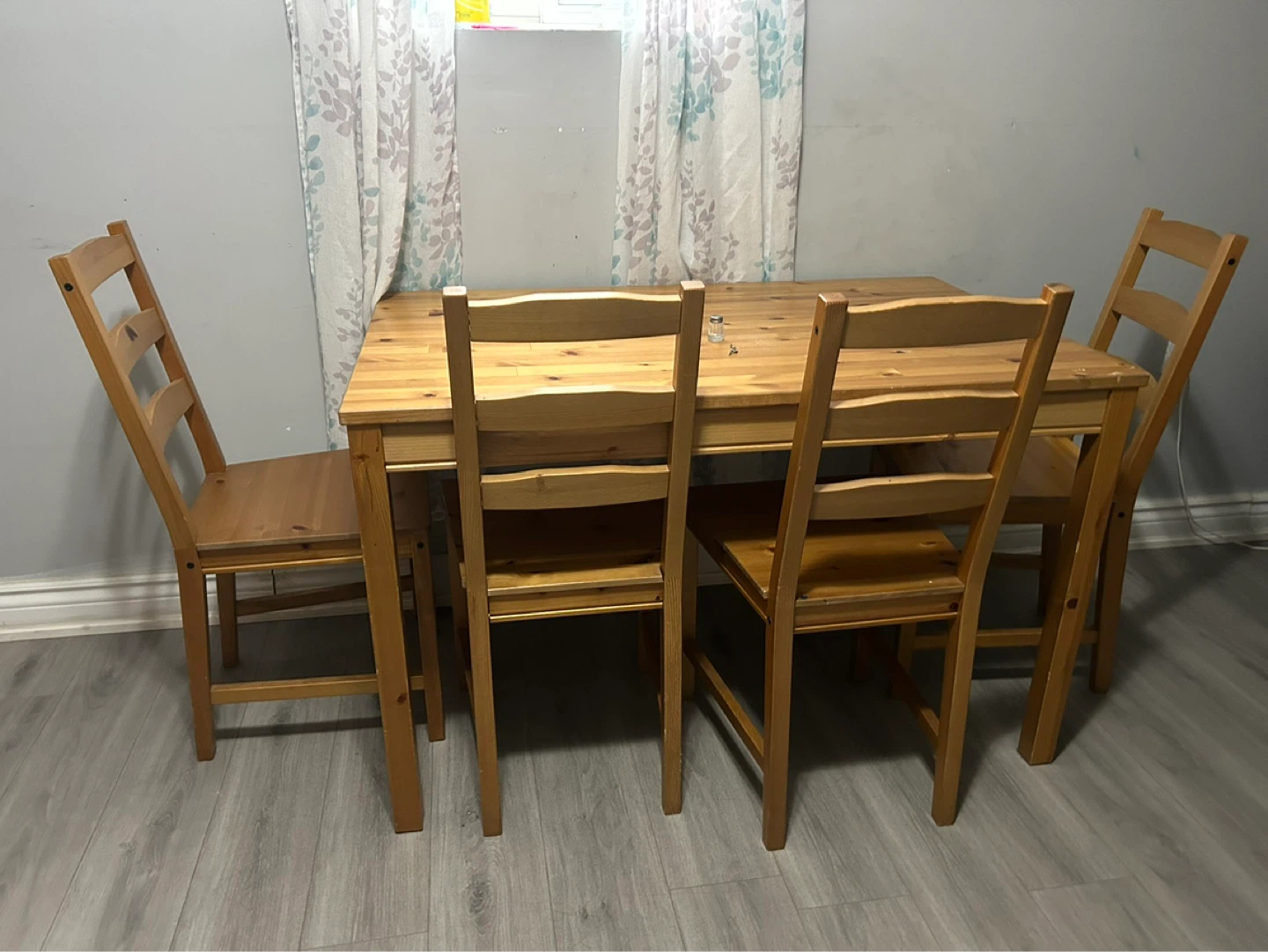 IKEA Wooden Dining Table and 4 Chairs Set