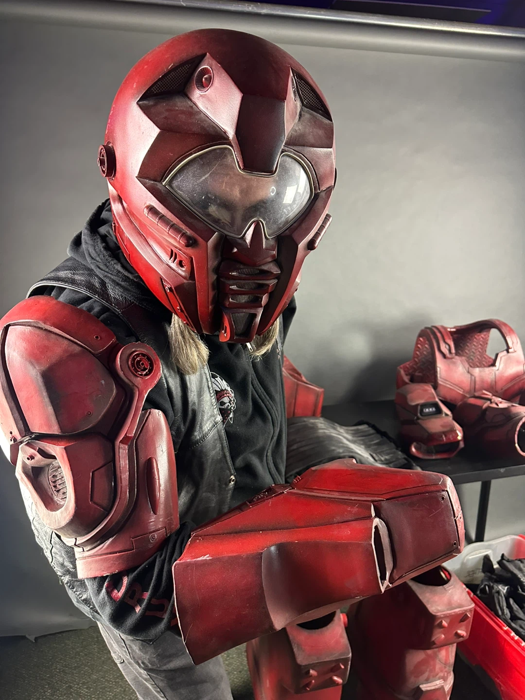 Red sci-fi Armour Costume Set
