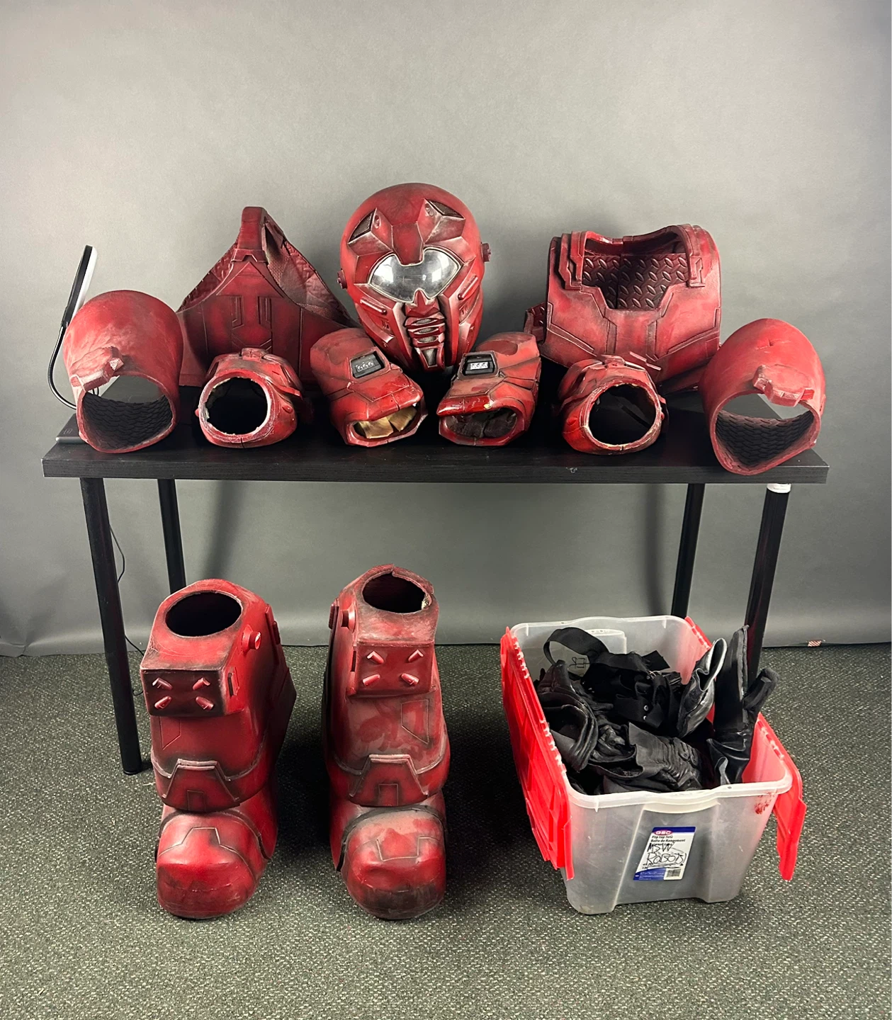 Red sci-fi Armour Costume Set - photo 2