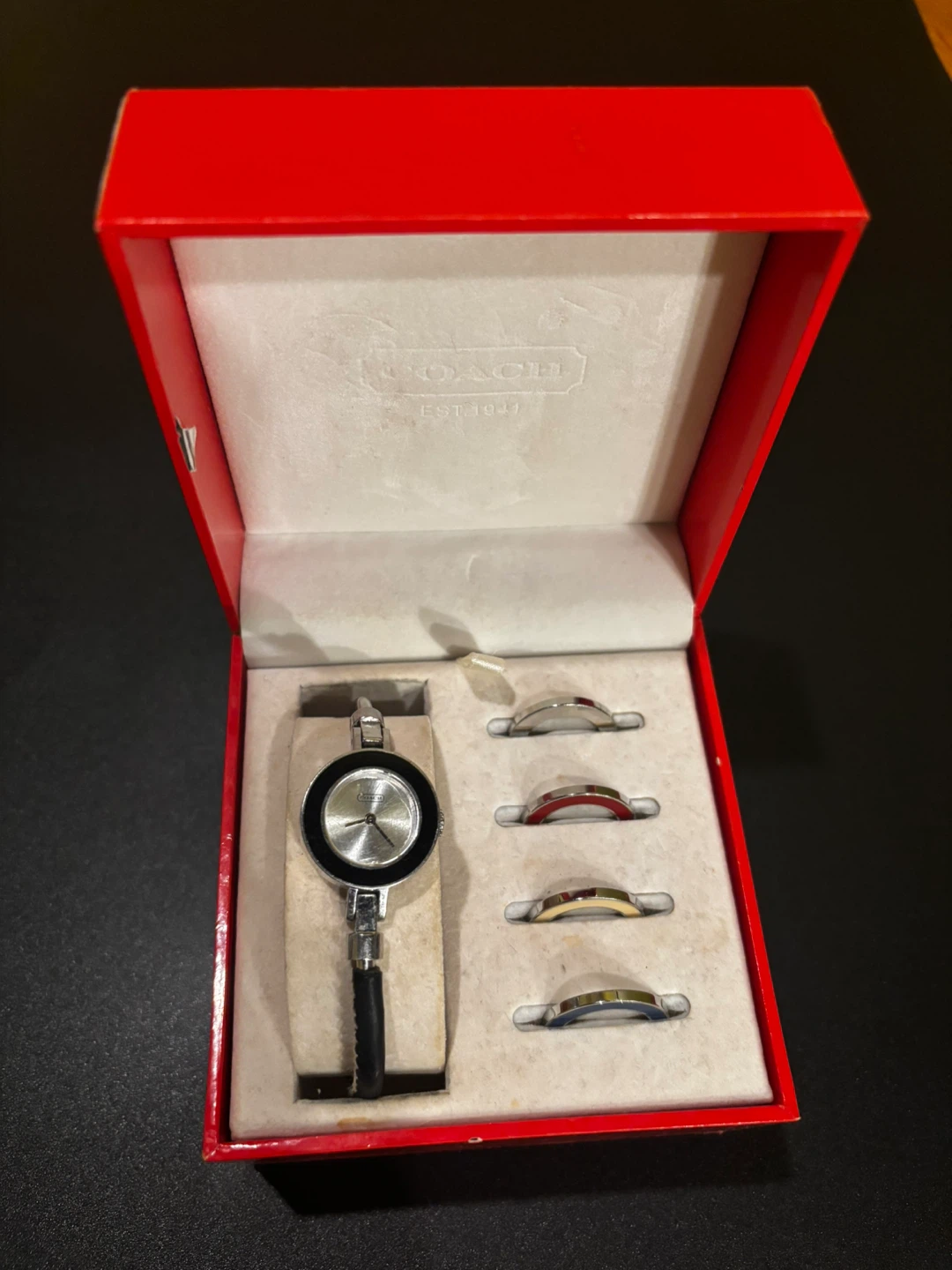 Coach Watch and Interchangeable Bezels Set