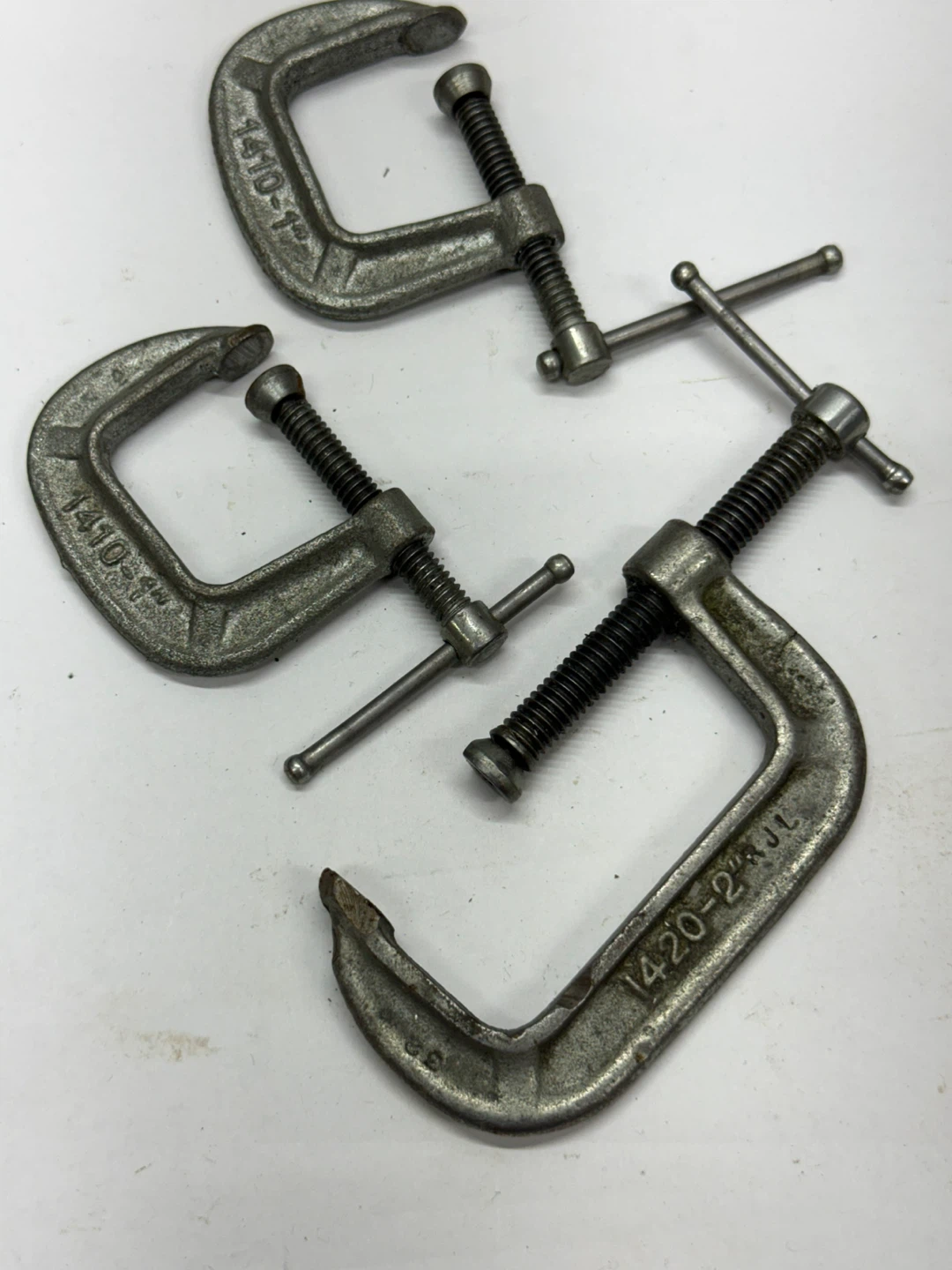 Set of 3 Vintage Adjustable C-Clamps