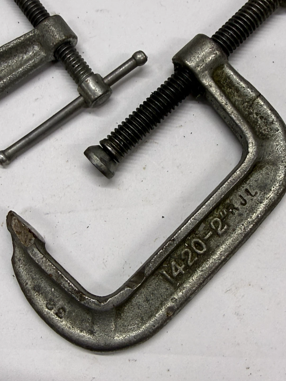 Set of 3 Vintage Adjustable C-Clamps - photo 4