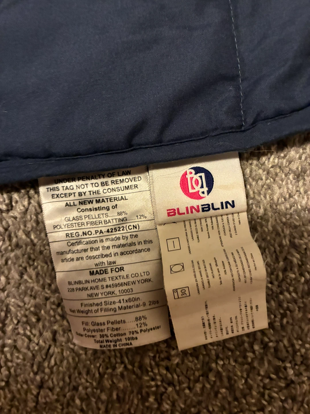 BlinBlin Weighted Blanket - Navy Blue - photo 2