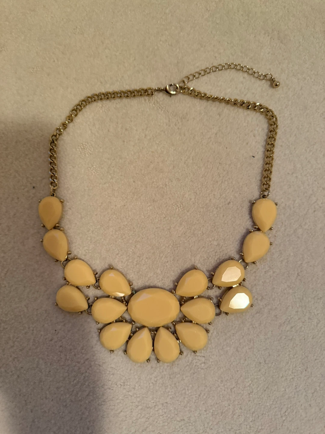 Beige Gem Statement Necklace / Zara