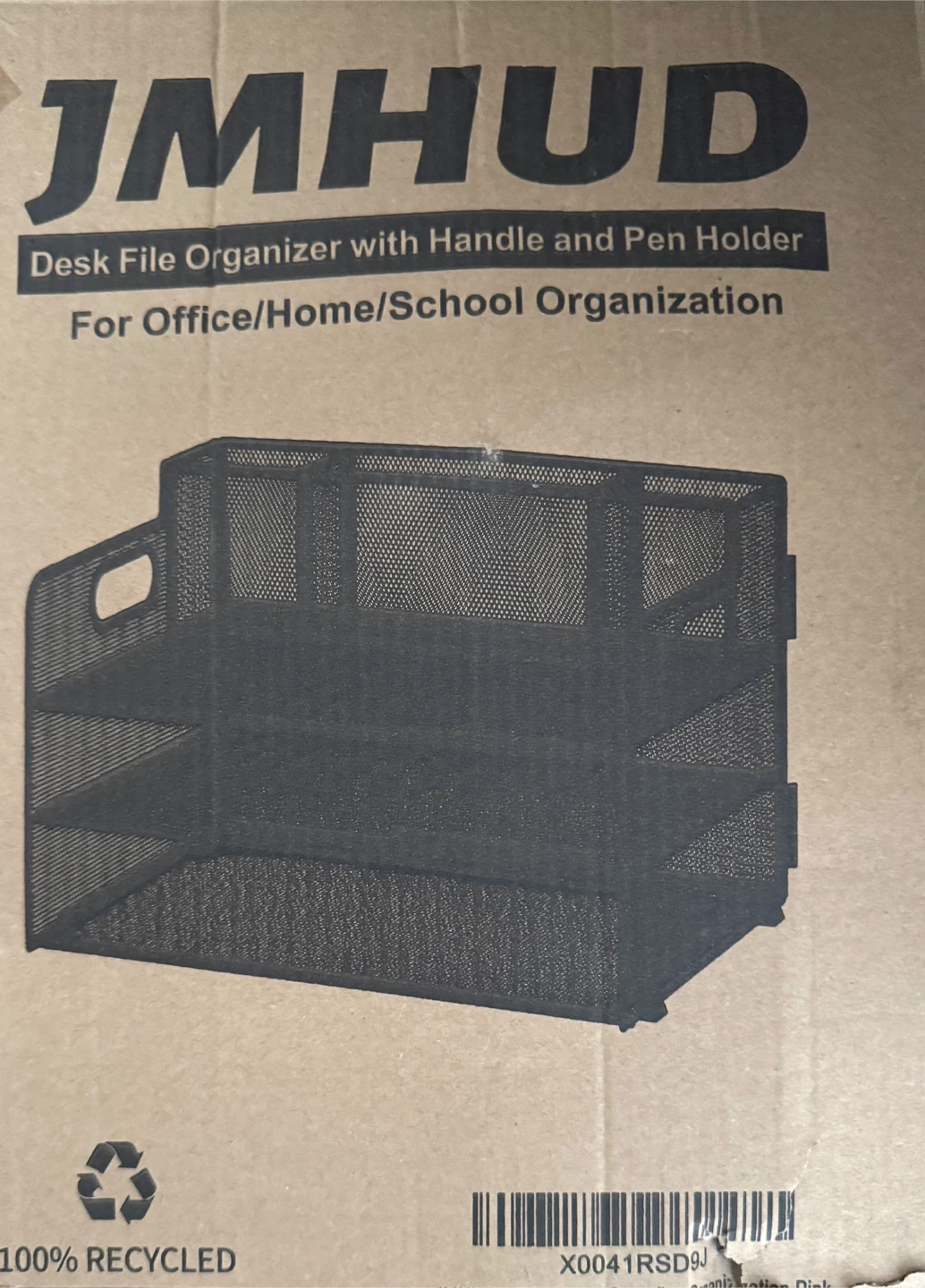 Desk File Organizer with Handle and Pen Holder