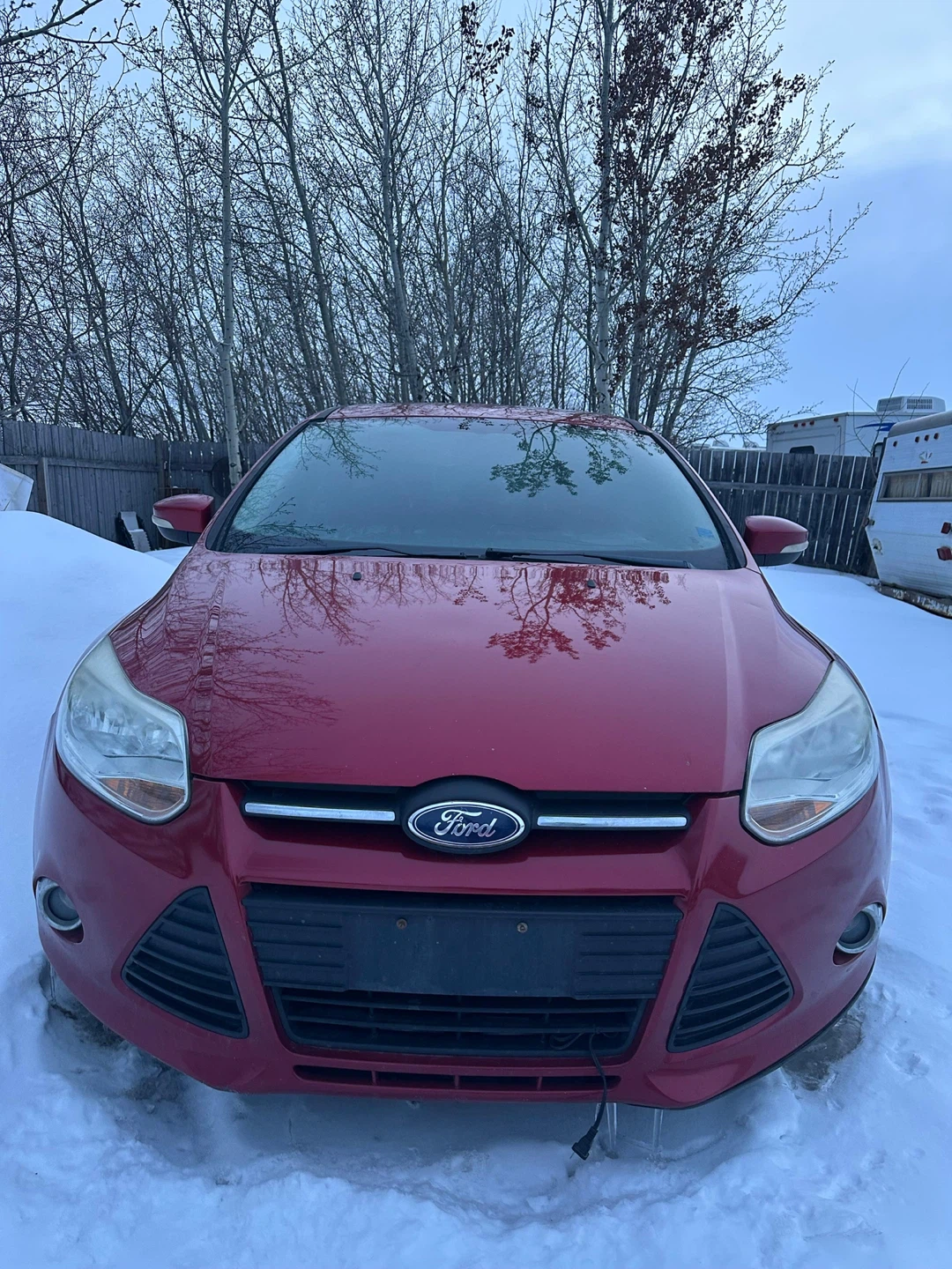Red Ford Focus Hatchback