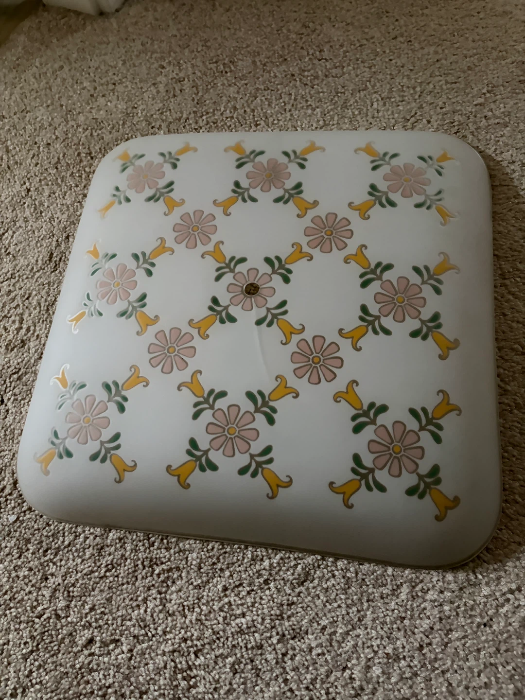 Vintage ceiling light fixture Floral Pattern