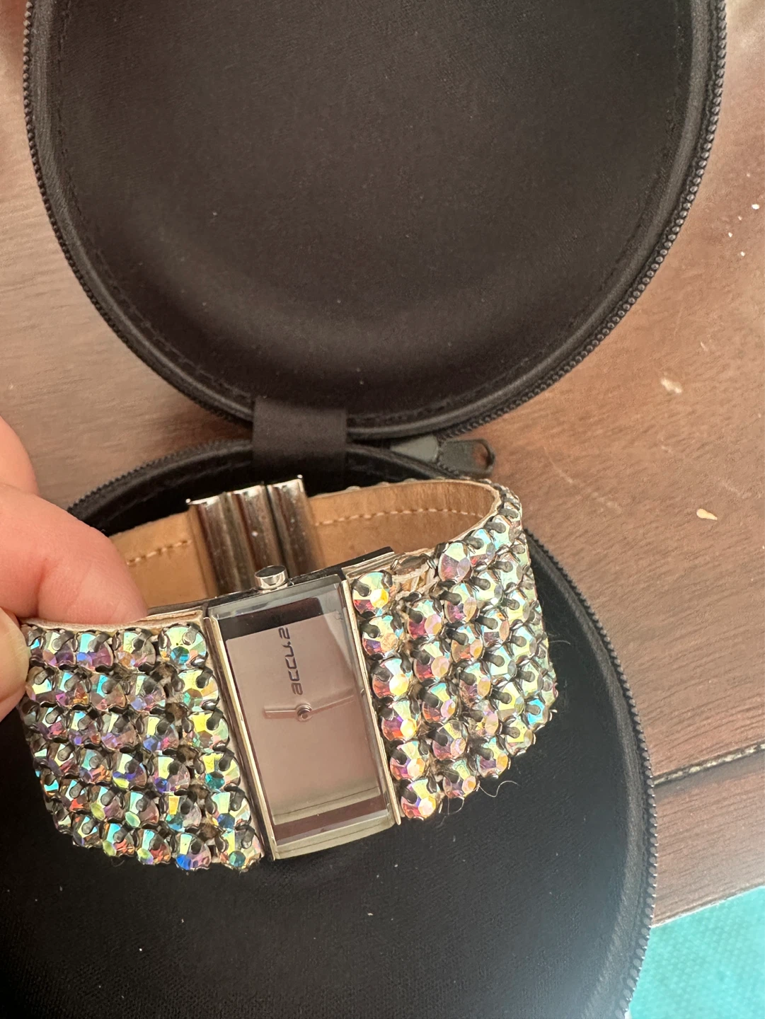 Accut2 Women's Watch with Rhinestone Band - photo 3