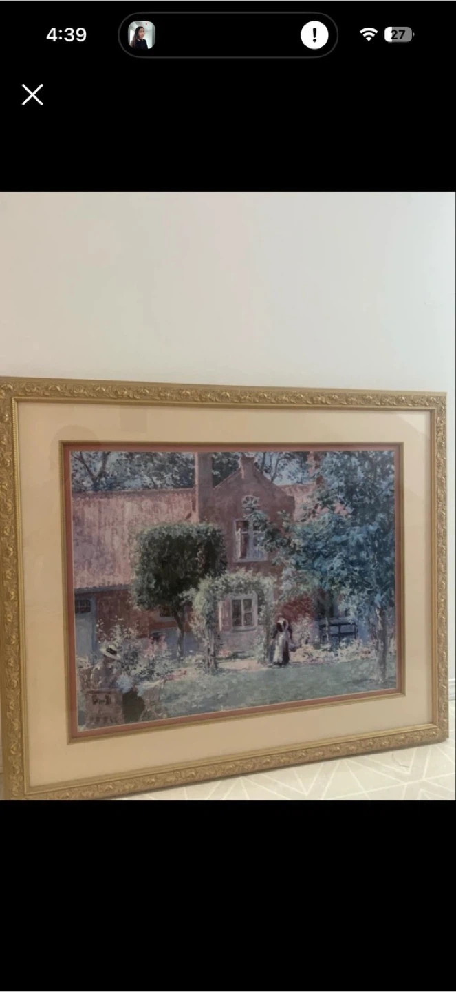 Framed Art Print of a Garden Scene