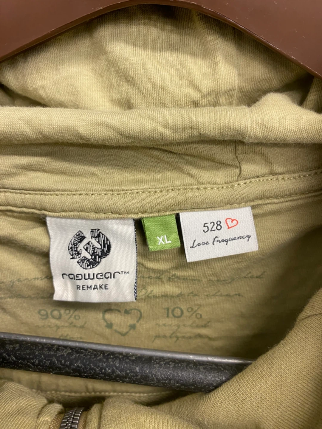 Ragwear Remake Khaki Zip-Up Hoodie XL - photo 5