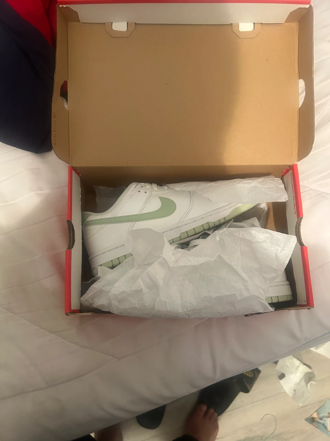 Nike Dunk Low Retro (GS) White/Black/Mint Green Size 7Y - photo 4