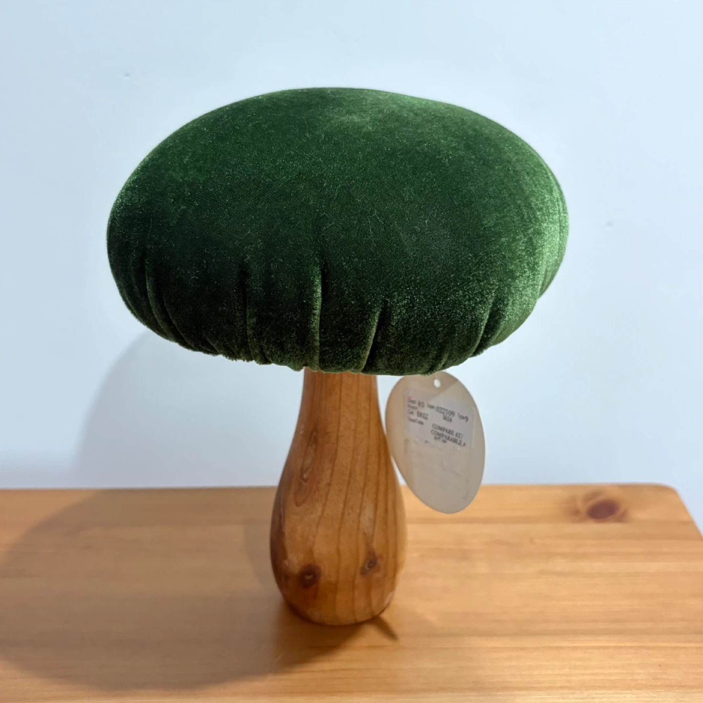 [Flora Bunda] Green Velvet Mushroom Decor Stand - photo 2