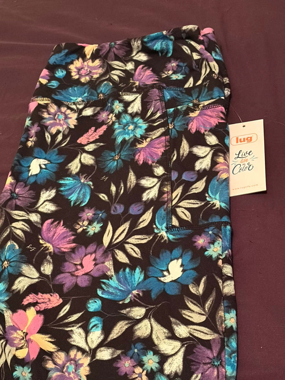 Lug Lugging Ankle Leggings - L - Bloom Black Floral - photo 3