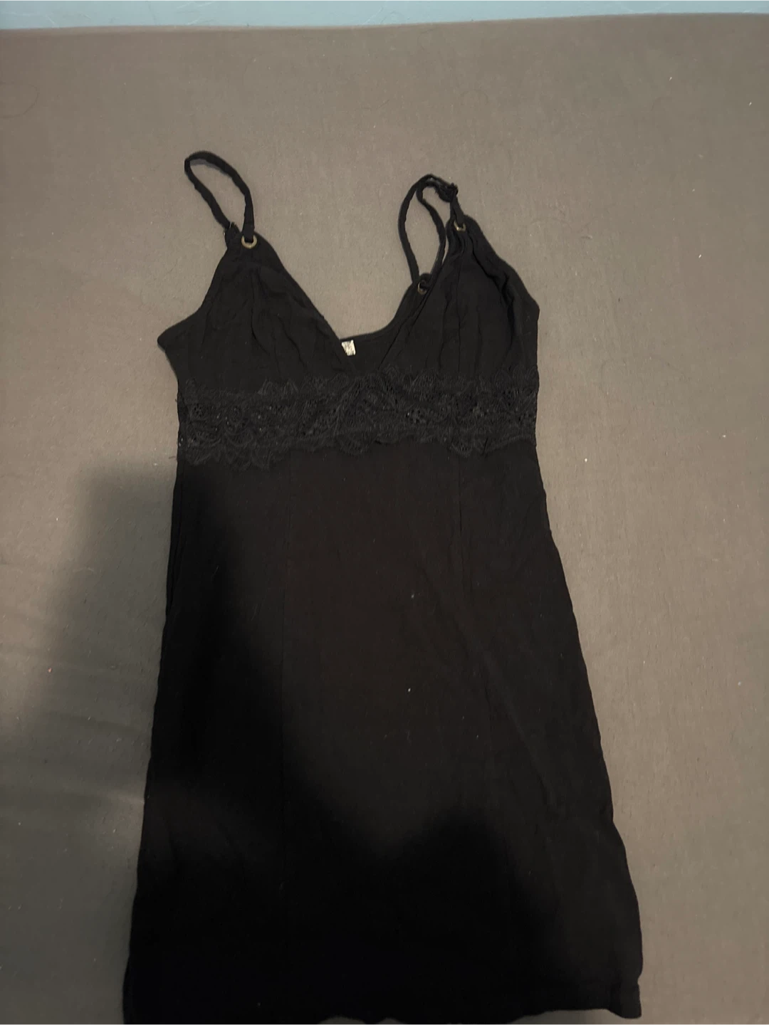 Free People Black Lace Slip Dress