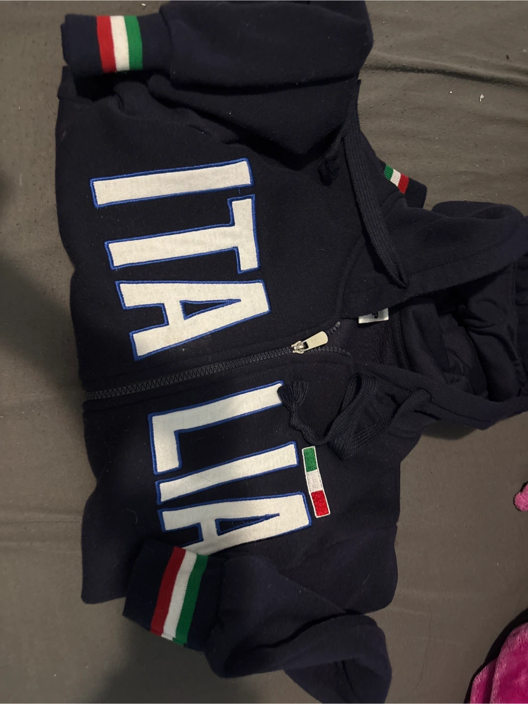 Blue Italia Zip-Up Hoodie Size S