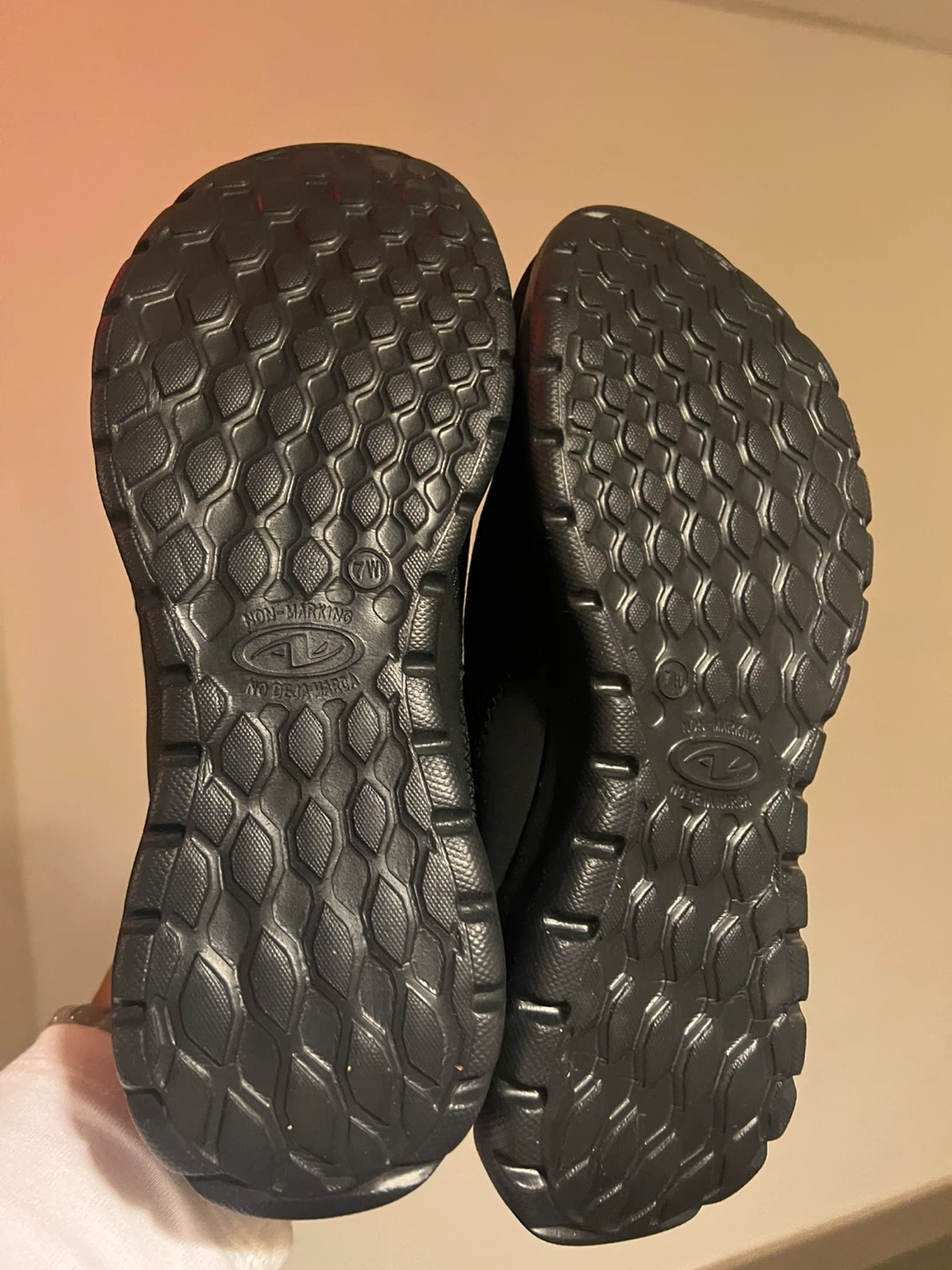 Athletic Works Black Wide Fit Slip-On Shoes - Size 7W - photo 2