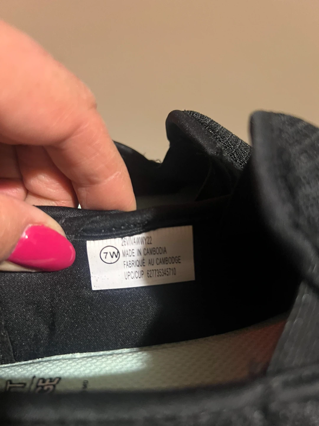 Athletic Works Black Wide Fit Slip-On Shoes - Size 7W - photo 3