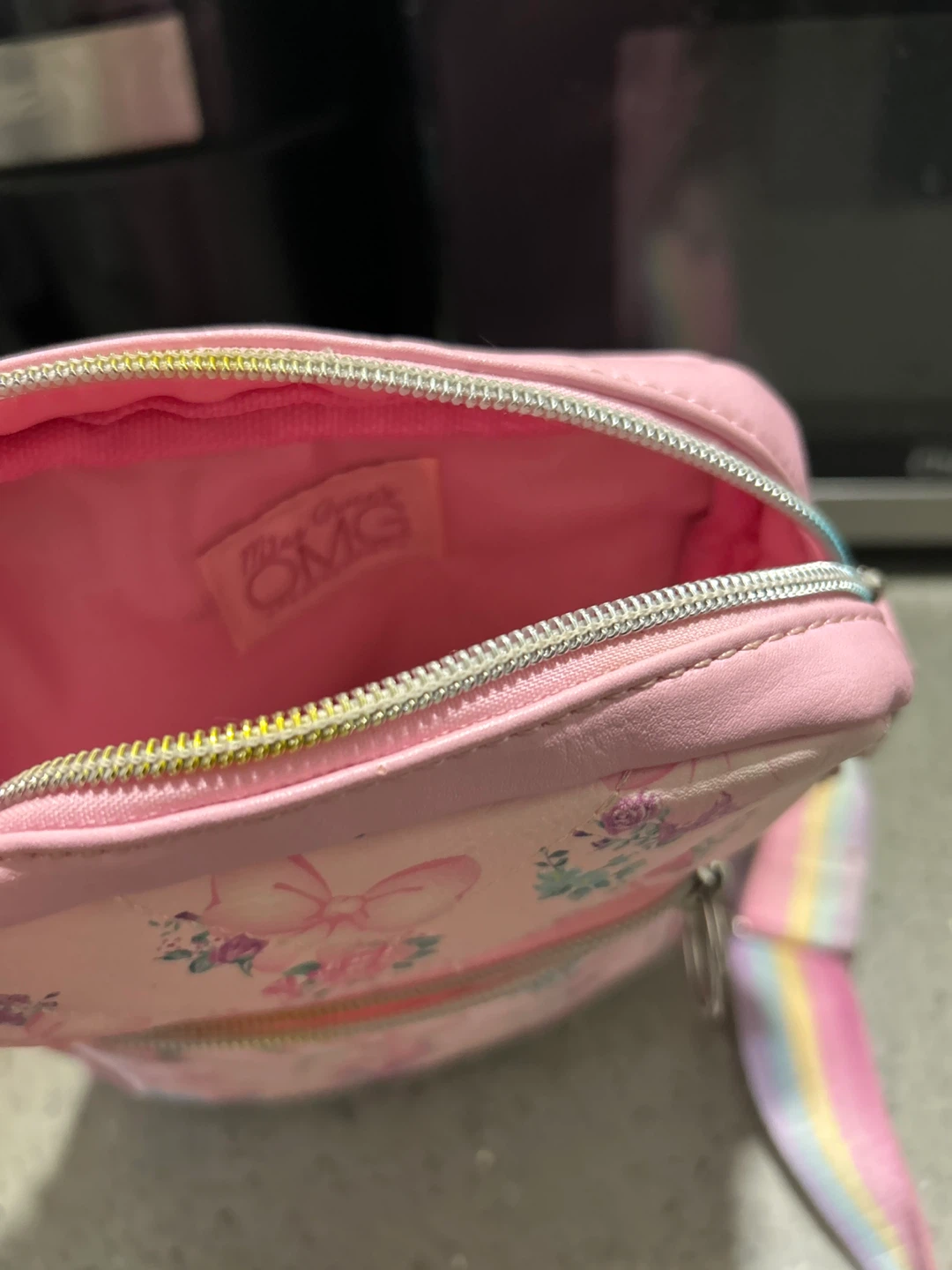 Kids Pink Bow Floral Crossbody Bag - photo 5