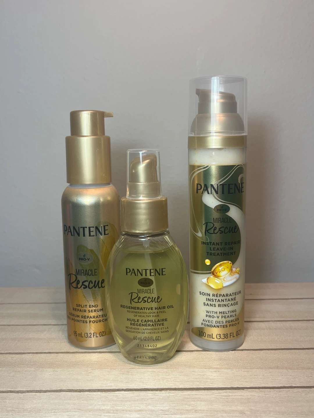 New Pantene Hair Product Bundle - Serum, Oil & Leave-In