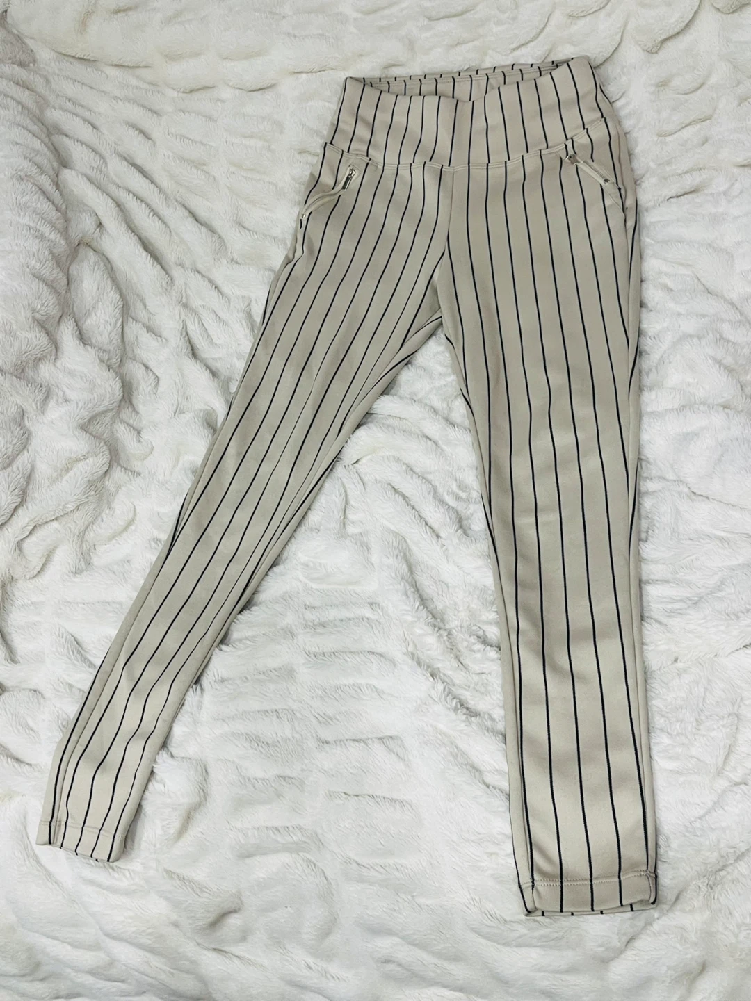 Women's Striped High-Waisted Leggings - photo 2