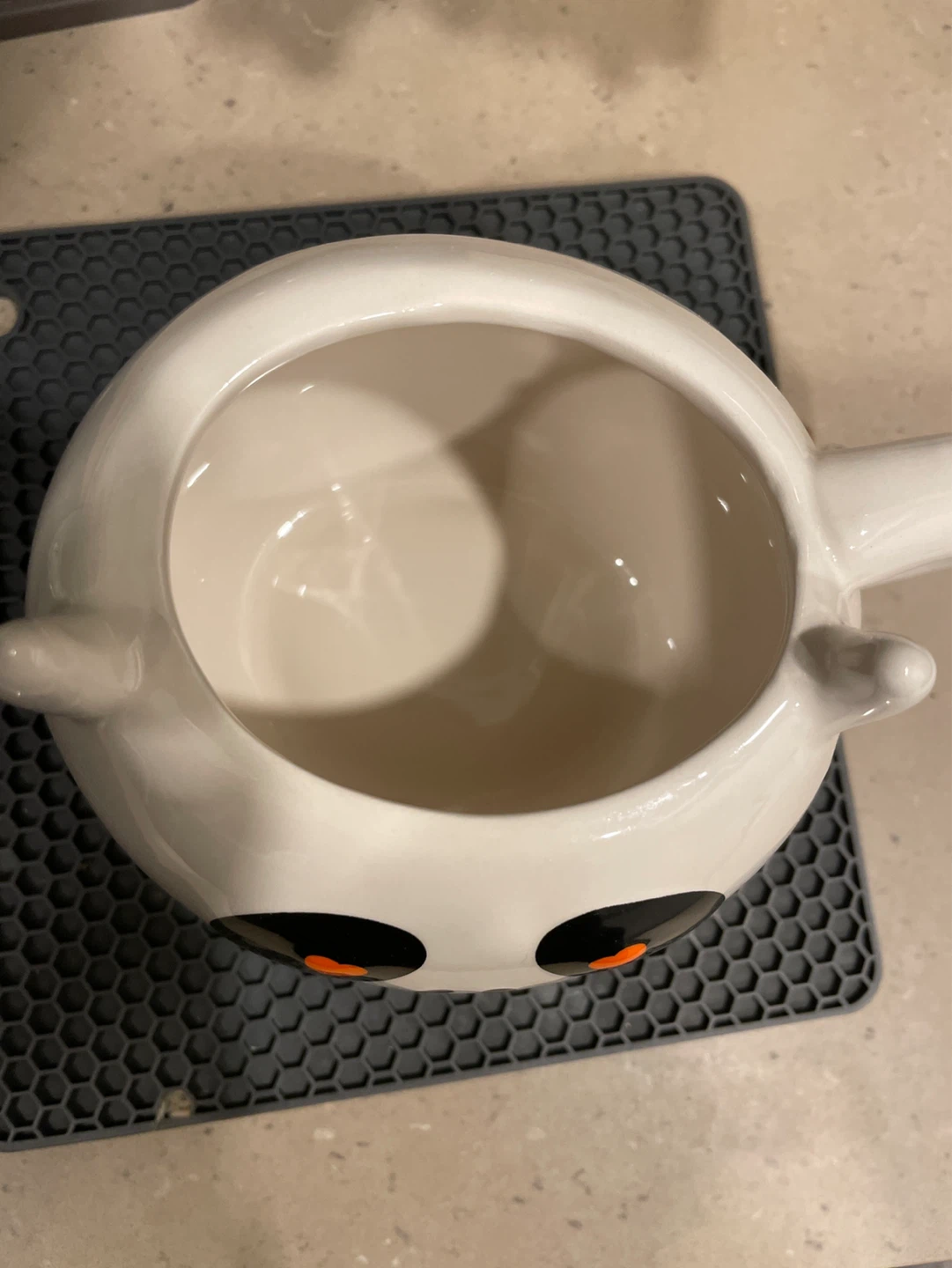 White Ceramic Ghost Mug - photo 2