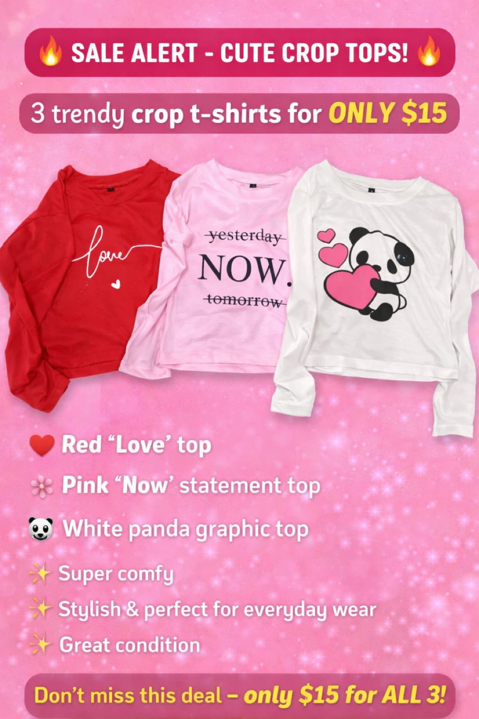 3 Trendy Crop T-Shirts