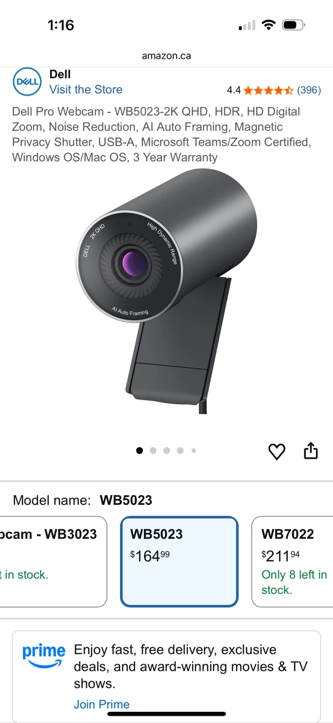 Dell Pro Webcam WB5023 - 2K QHD - photo 4