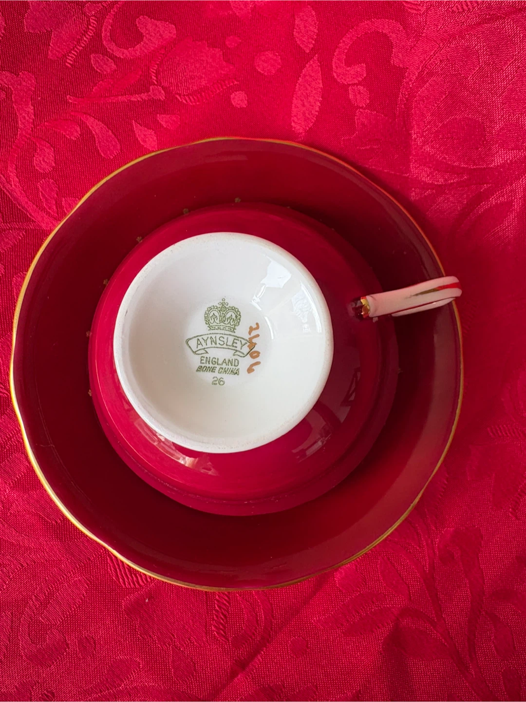 Aynsley Bone China Teacup and Saucer - photo 2