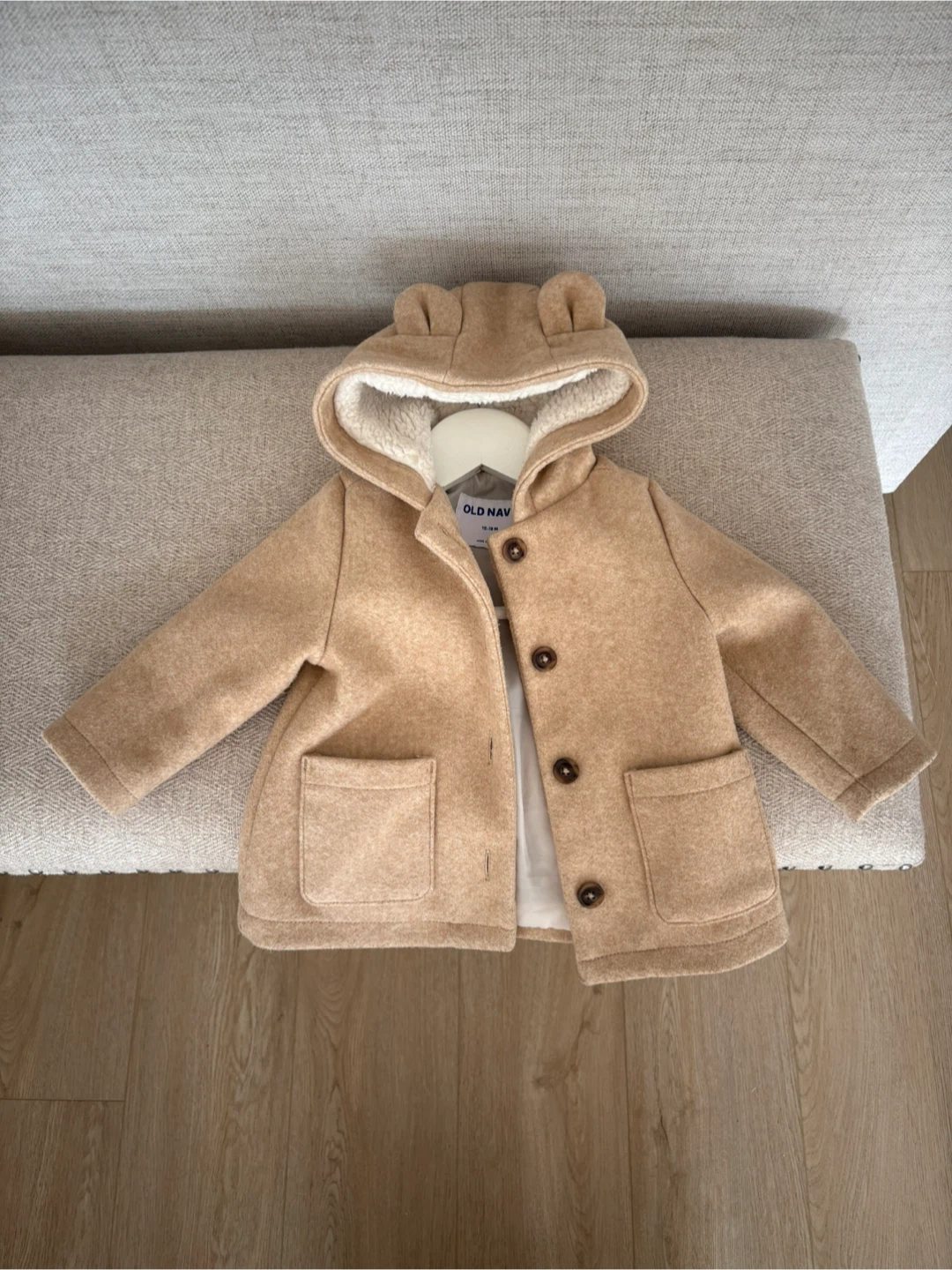 Old Navy Toddler Teddy Bear Coat 12-18 Months